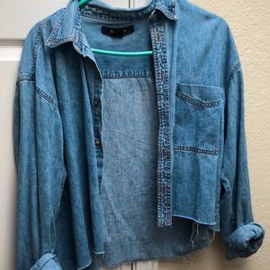 Vintage Bachrach Denim Cropped Shirt